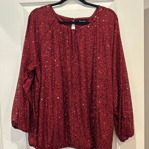 Red Sequin Top